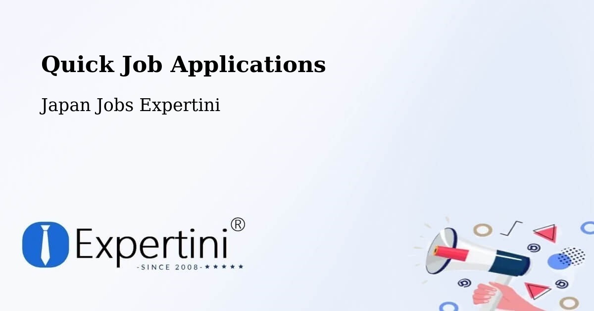 Quick Apply Feature – Kashiwa - Japan Jobs Expertini